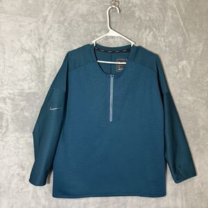 Nike Tech Pack Running Shirt Men's L Long Sleeve Half Zip Top Green CJ5741 Run
